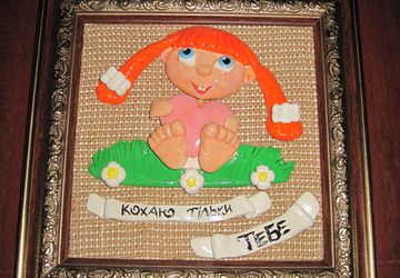 Картина из глины "Рыжулька"