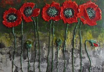 Объемное панно «Маки»