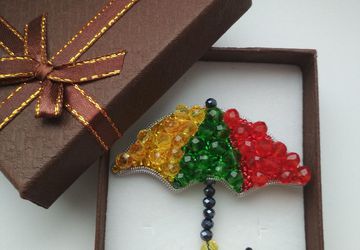 брошь ЗОНТИК