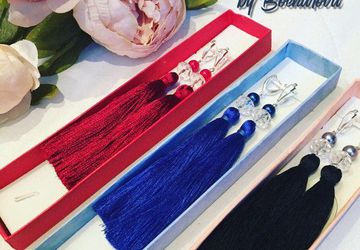 Серьги-кисти ручной работы