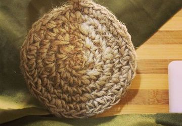 Натуральная губка из ДЖУТА для мытья посуды