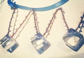 Зимнее колье "Кубики льда"