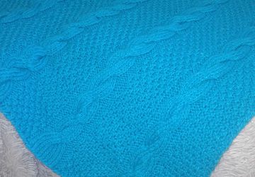 Плед спицами