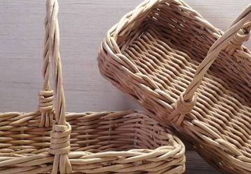 Корзина из бумажной лозы