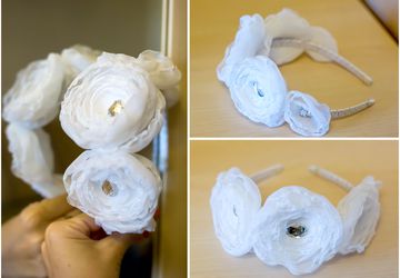 Ободок белый