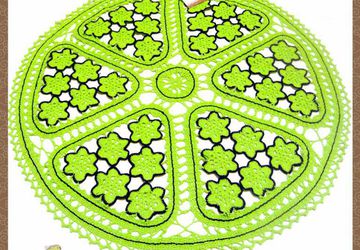 Салфетка брюгге "Баклажанные узоры"