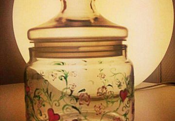 Баночка для сладостей с сердечками и узорами