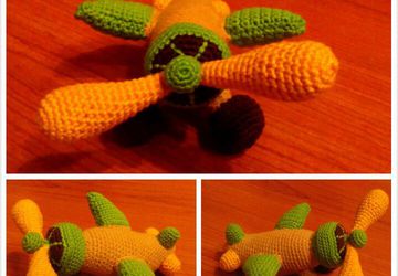 Вязаный самолетик