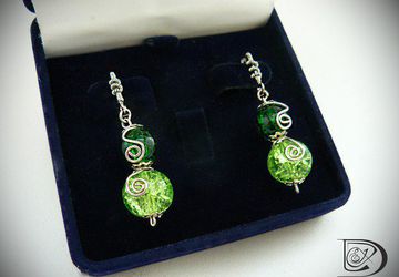 Серьги "Весенний лес"
