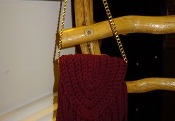 Вязаная сумка повседневная сезон весна - лето