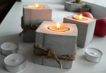 бетонный подсвечник