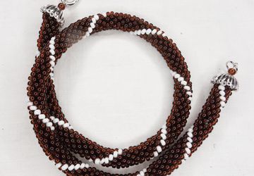 Колье-жгут "Зефир в шоколаде"