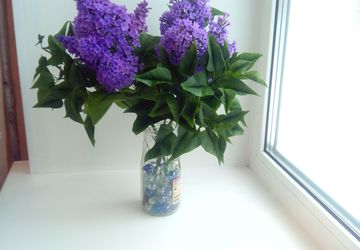 Сирень из холодного фарфора