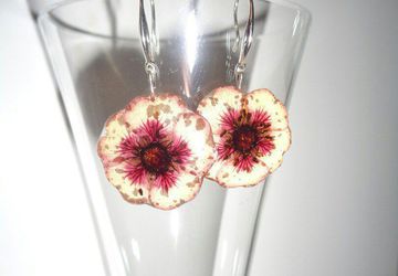 Серьги Живые цветы