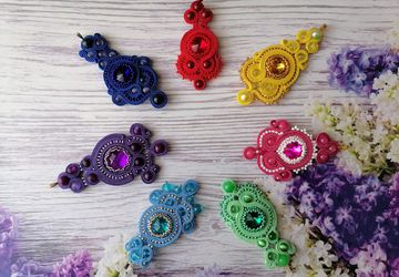 Сутажные кулоны "Радуга"