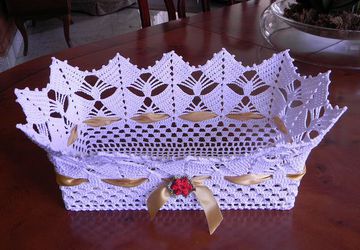 Чаша из кружевной салфетки своими руками.