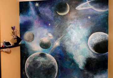 Роспись стен на заказ "Космос"
