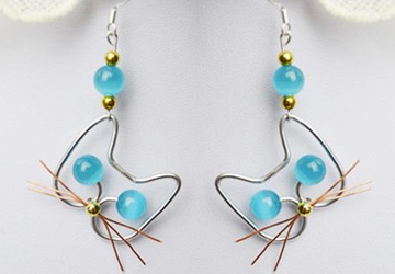 Идея-Как сделать прелестные серьги "Коты", своими руками.