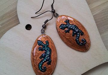 Серьги "Ящерки"