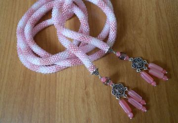 Лариат из бисера Рассветная дымка