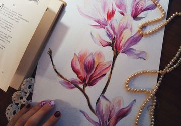 Картина "Акварельные цветы"