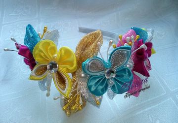 Ободок для волос  КАНЗАШИ "Бабочки"