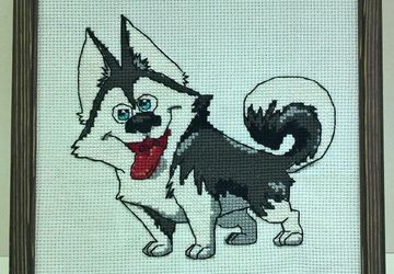 Вышивка крестом "Хаски"