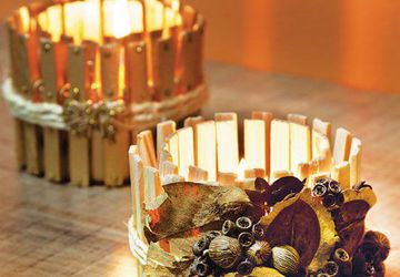 Сделай сам - ПОДСВЕЧНИК ИЗ ПРИЩЕПОК!