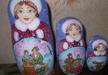 Матрешка " Снегурочка " высота 18 см