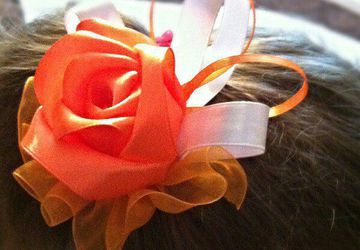 #Заколки ручной работы из лент.