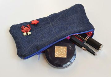 Как сделать пенал из старых джинсов