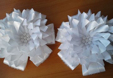 Большие белые банты