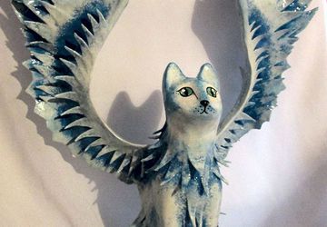 Кот Ангелок (статуэтка, авторская работа)