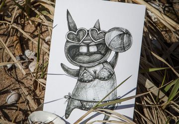 Открытка Space Freaks. Красотка.