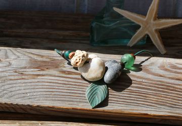 Колье с галькой «Морской букет»