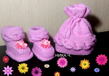 шапочка и пинетки
