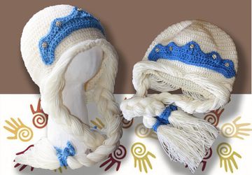 Вязаная шапочка "Снежная королева"