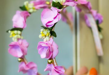 Ободок розовый