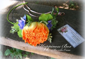 Венок на голову "Солнечные фиалки"