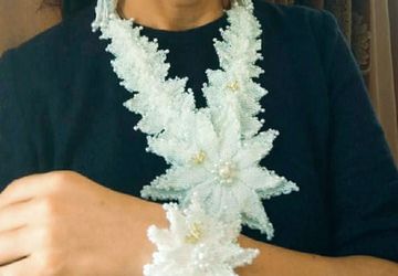 Комплект украшений из бисера "Снежная сказка"