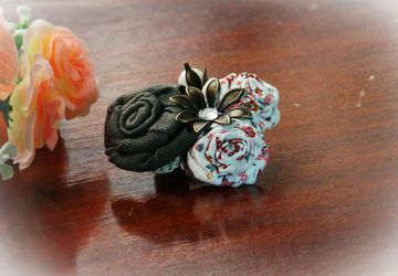 Текстильная брошь "Анисовое варенье"