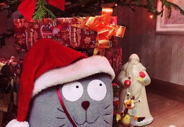 Кот подушка