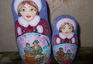 Матрешка " Снегурочка " высота 18 см