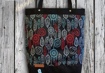 Текстильная сумочка "Foliage" (черная).