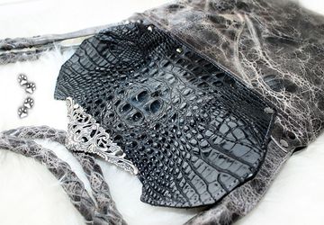 Сумочка винтажная с крокодилом