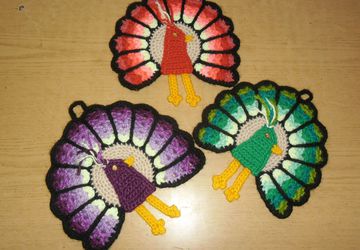 Прихватка "Павлин"