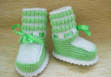 Пинетки спицами мастер класс