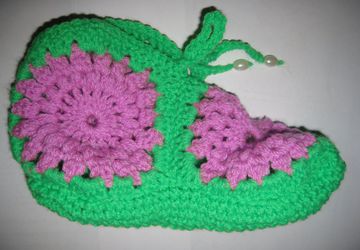 Вязаные тапочки