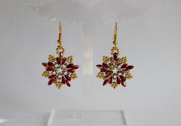 Серьги "Красное золото"