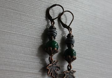 Серьги "Кленовый лист"